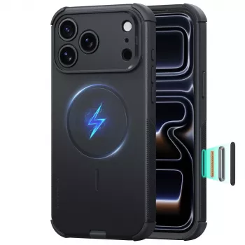 ESR Cyber Tough MacSafe macīgais vāciņš iPhone 17 Pro Max / 18 Pro Max - Melns