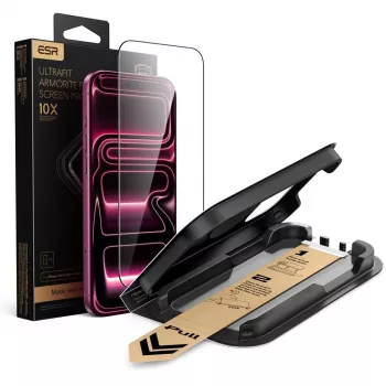 ESR UltraFit Armorite Pro rūdīta stikla ekrāna aizsargs iPhone 17 Pro Max / 18 Pro Max - Melns