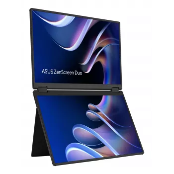 ASUS ZenScreen Duo MB14FCD 14 collu divu ekrānu pārnēsājamais monitors 1920x1200 IPS USB-C Mini-HDMI salokāms