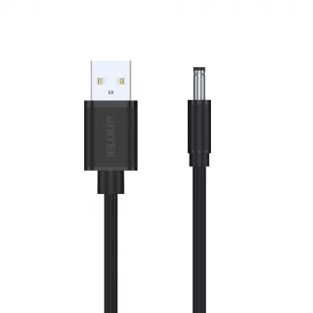 UNITEK USB uz DC 3,5x1,35mm barošanas kabelis 5V 2A 1,5m Melns