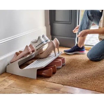 Joseph Joseph Shoe-In Large Space-saving Ecru Apavu plaukts