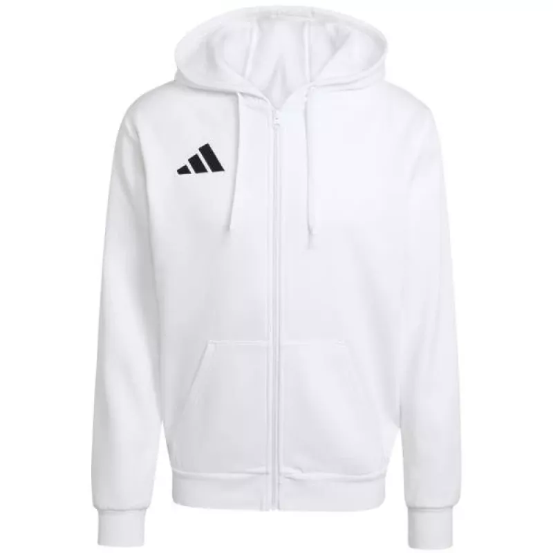 adidas Entrada 26 pilna rāvējslēdzēja kapuce vīriešiem, balta, M izmērs