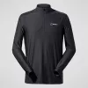 Berghaus 24/7 Tech Tee LS HZ vīriešu gara piedurkne ar puszibspēdieni melnā krāsā
