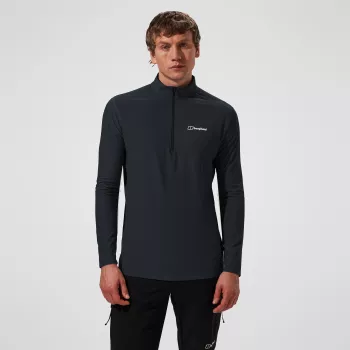 Berghaus 24/7 Tech Tee LS HZ vīriešu gara piedurkne ar puszibspēdieni melnā krāsā