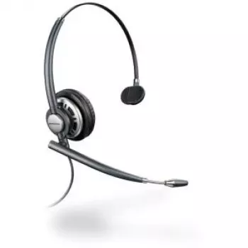 Poly EncorePro HW710 vadu mono austiņas ar trokšņu slāpējošu mikrofonu, Quick Disconnect, melna