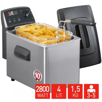 FRITEL TURBO SF Fritieris 4L 2800W Antracīta metālisks/sudrabs