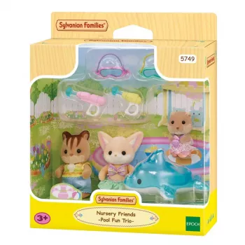 EPOCH Sylvanian Families Adventure Kindergarten Draugu Peldbaseina Rotaļlietu Komplekts