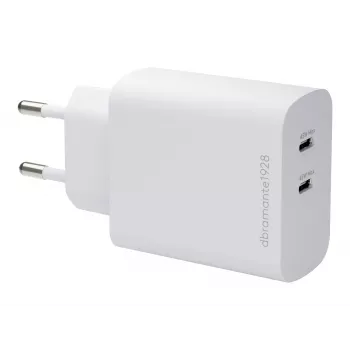 dbramante1928 re-charge 45W divu USB-C PD sienas lādētājs - balts (ES)