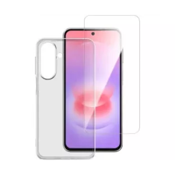 4smarts 360° aizsardzības komplekts Samsung Galaxy A27 5G - rūdīta stikla ekrāna aizsargs + TPU maciņš, 9H cietība, triecienabsorbējošs, caurspīdīgs