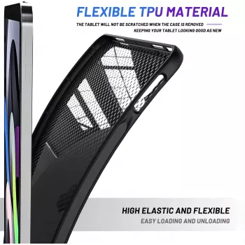 MRDISC aizmugurējais vāciņš Apple iPad Pro M4 melns TPU - plāns triecienu absorbējošs maciņš ar paceltām malām, matēta virsma, precīzi izgriezumi (MG-BCIPTABPROM4SW)