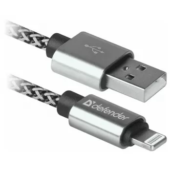 Defender USB-A uz Lightning kabelis 1,0 m 2,1 A balts