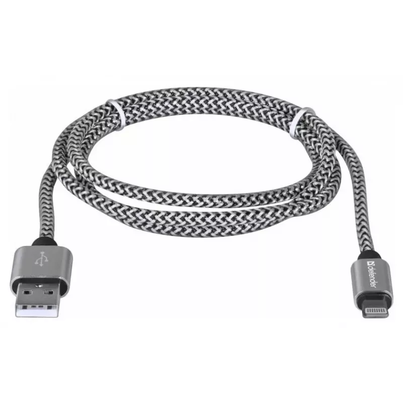 Defender USB-A uz Lightning kabelis 1,0 m 2,1 A balts