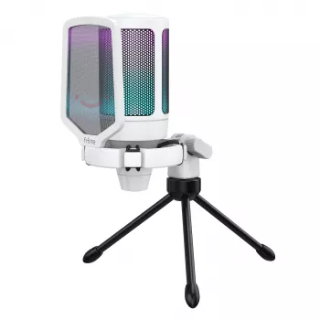 FIFINE A6V AMPLIGAME RGB Studio Condensatora USB mikrofons, kardioīds, balts