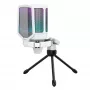 FIFINE A6V AMPLIGAME RGB Studio Condensatora USB mikrofons, kardioīds, balts
