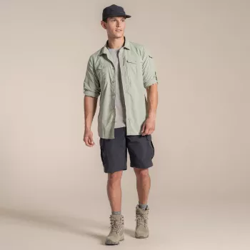 Craghoppers NosiLife Adventure LS Shirt III - Vīriešu krekls ar garām piedurknēm ceļojumiem, Bay Leaf, L izmērs