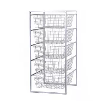 Prosperplast Rato 5 atvilktņu glabāšanas skapis antracīta krāsā, 89x45x55 cm, rotangpalmas efekta polipropilēns