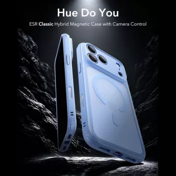 ESR Classic Hybrid MagSafe vāciņš iPhone 17 Pro Max / 18 Pro Max - matēti gaiši zils
