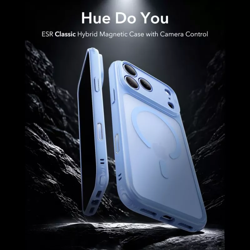 ESR Classic Hybrid MagSafe vāciņš iPhone 17 Pro Max / 18 Pro Max - matēti gaiši zils