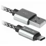 Defender USB-A uz USB-C kabelis 1,0 m 2,1 A balts