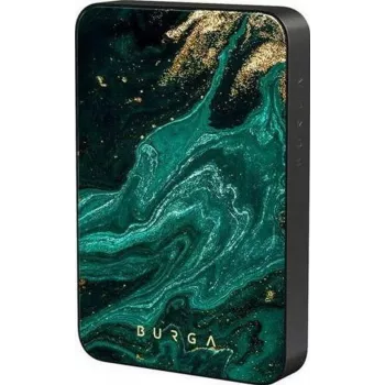 Burga Magnetic 5000 mAh Ārējais akumulators Emerald Pool Gunmetal