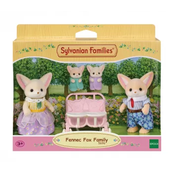 Sylvanian Families Desert Fox Family - 4 figūru komplekts (tētis Ronalds, mamma Šerona, meita Allie, mazulis Kaya)