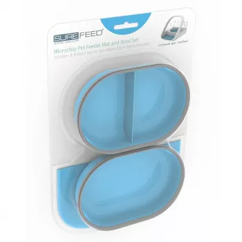 SEGULA 70950 Kaķu kombinētā barotava un ūdens trauks, plastmasa, zils, 0,4 L