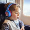 PowerLocus Bobo Kids bezvadu austiņas, LED, AUX, zilā/sarkanā