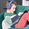 PowerLocus Bobo Kids bezvadu austiņas, LED, AUX, zilā/sarkanā
