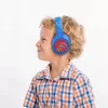 PowerLocus Bobo Kids bezvadu austiņas, LED, AUX, zilā/sarkanā