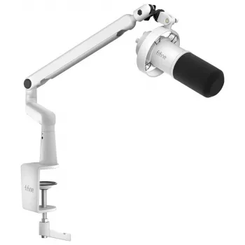 FIFINE T688W dinamiskais mikrofons ar loku, USB/XLR, balts