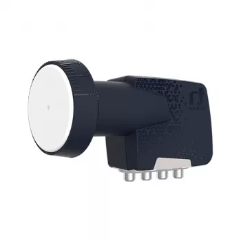 Inverto Quad Premium universālais LNB pārveidotājs - 4 izejas, 0.2dB trokšņu līmenis, 40mm apstarotājs, melns