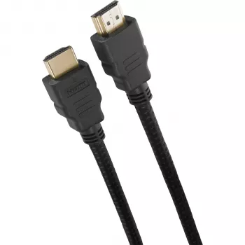 One For All Premium High Speed HDMI kabelis ar Ethernet 1,5 m - Sertificēts 4K 60Hz HDR, 18Gbps, zeltīti savienotāji, melns
