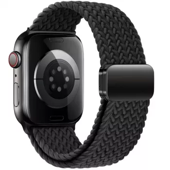 Tech-Protect neilona magnētiskā cilpas siksniņa Apple Watch 8/9/10/11/SE/Ultra (44/45/46/49 mm) melna