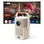 Yaber T2 Plus GTV 1080p 450 ANSI Google TV JBL Dolby Audio portatīvais projektors ar akumulatoru - bēšs