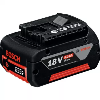 Bosch Professional 18V 5.0Ah Li-Ion akumulatora bloks ar slīdošo stiprinājumu (Melns/Sarkans)