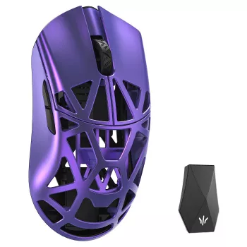WLMOUSE Beast X Max Solid Sides spēļu pele, Omron optiskie slēdži - Purpura