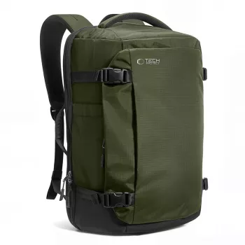 TECH-PROTECT DEFENDER S70 Ryanair & Wizz Air ceļojumu mugursoma ar laptopa nodalījumu 24L 40x30x20 Militāri zaļa