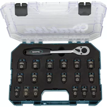 Makita E-30069 Impact Black 1/2 inch piedziņas 13 daļu triecienuzgriežņu atslēgu komplekts ar režģi