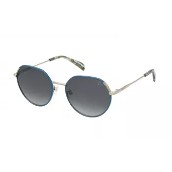 TOUS sieviešu Butterfly saulesbrilles STO454550492 - brūns Havana acetāta rāmis ar brūnām gradienta lēcām, UV400 aizsardzība, 55/19/135 mm