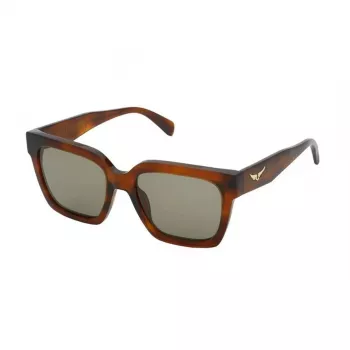 Zadig & Voltaire SZV407 sieviešu saulesbrilles - acetāta rāmis, UV400 aizsardzība, 54/18/140 mm