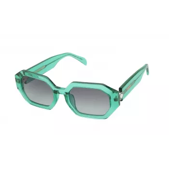 TOUS sieviešu saulesbrilles STOB83S5302GN – ģeometrisks acetāta rāmis ar UV400 aizsardzību
