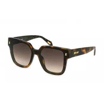 JUST CAVALLI SJC089 sieviešu lielizmēra tauriņveida saulesbrilles ar gradienta brūnām lēcām - 65/13/140 mm