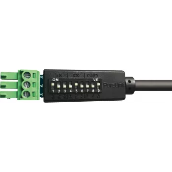 PureLink PureTools PTM-RS100 RS-232 seriālais kabelis, Phoenix 3-pin uz DB9 vīrišķo, 1m, pārslēdzams pinout, melns