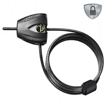 Master Lock Python regulējama troses slēdzene 8417EURDPRO – 1,8 m pīta tērauda, melna, 2 atslēgas