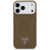 Guess Triangle Logo Macīgs vāciņš iPhone 17 Pro (Brūns)