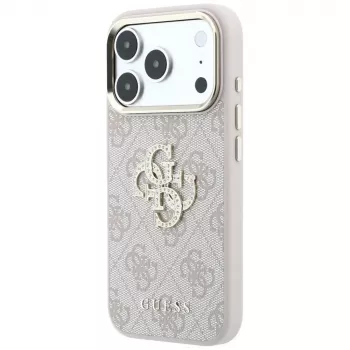 Guess 4G Big Strass Logo Maciņš iPhone 17 Pro / 18 Pro - Rozā