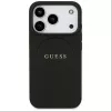 Guess Grained Gold Ring MagSafe Maciņš Apple iPhone 17 Pro / 18 Pro, Melns