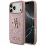 GUESS Fixed Glitter Big 4G maciņš iPhone 18 Pro Max / 17 Pro Max - Rozā