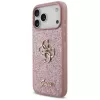 GUESS Fixed Glitter Big 4G maciņš iPhone 18 Pro Max / 17 Pro Max - Rozā