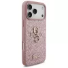 GUESS Fixed Glitter Big 4G maciņš iPhone 18 Pro Max / 17 Pro Max - Rozā